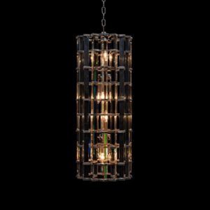 テクスチャーガラス玄関シャンデリア