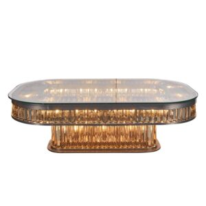 クリアガラスランプテーブル